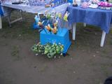 Toy bees and other insects on sticks