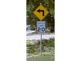 Two signs on a stick