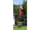 Confederate flag on a stick