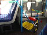 Child's trike, with added stick