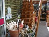 Frog ornament for garden, with added toadstool