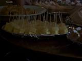 Party pineapple/cheese hybrid foodstuff, with added wood